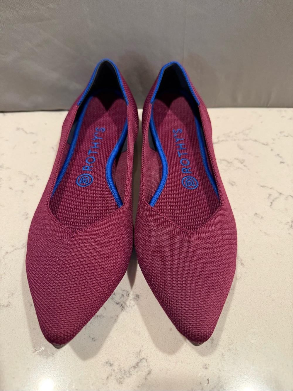 Rothy's Women's Pointed Knit Flats - Berry Plum